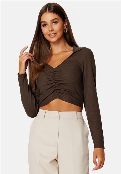 ONLY Siva L/S Collar Short Top