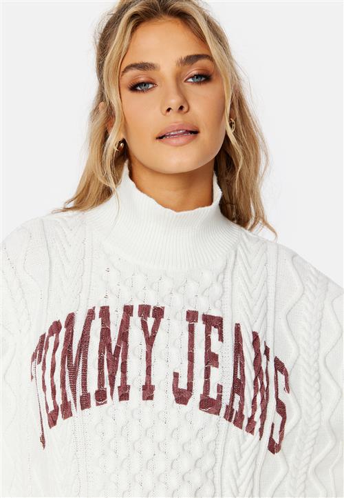 TOMMY JEANS Crop College Cable Sweater