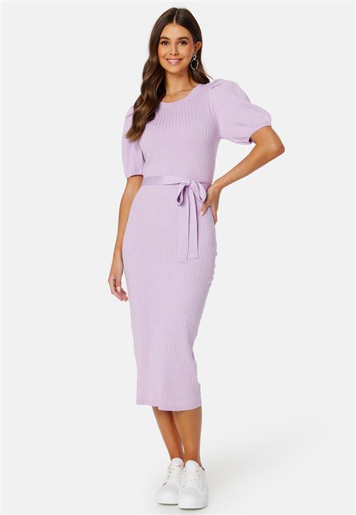 BUBBLEROOM Linnelle knitted puff sleeve dress