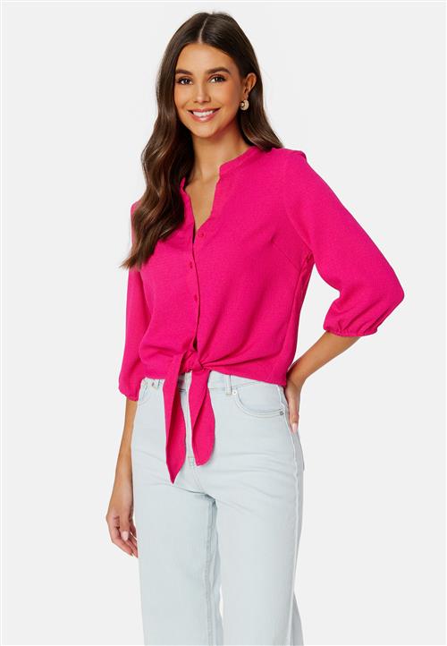 Happy Holly Linn ss knot blouse