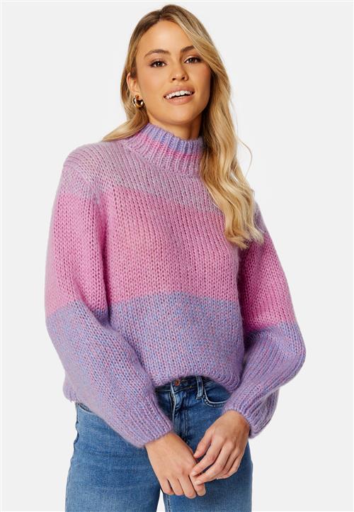 SELECTED FEMME Suanne Stripe LS Knit Highneck