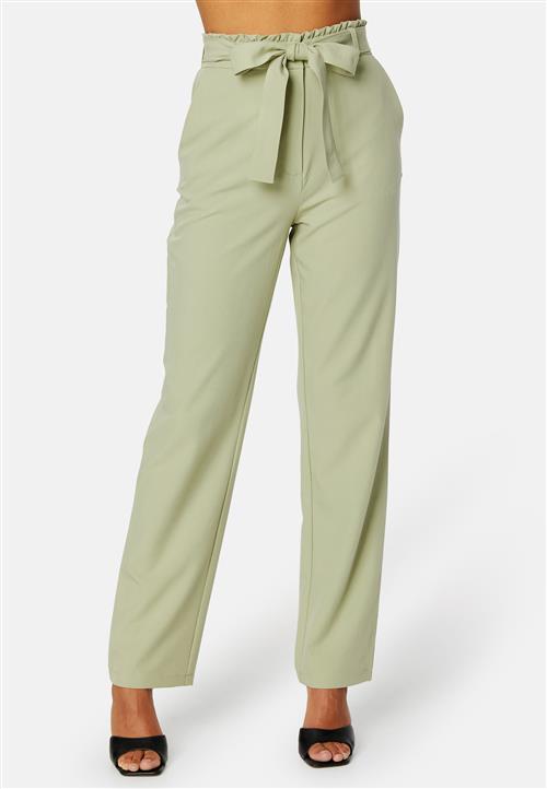 Pieces Boss HW Paperbag Straight Pants
