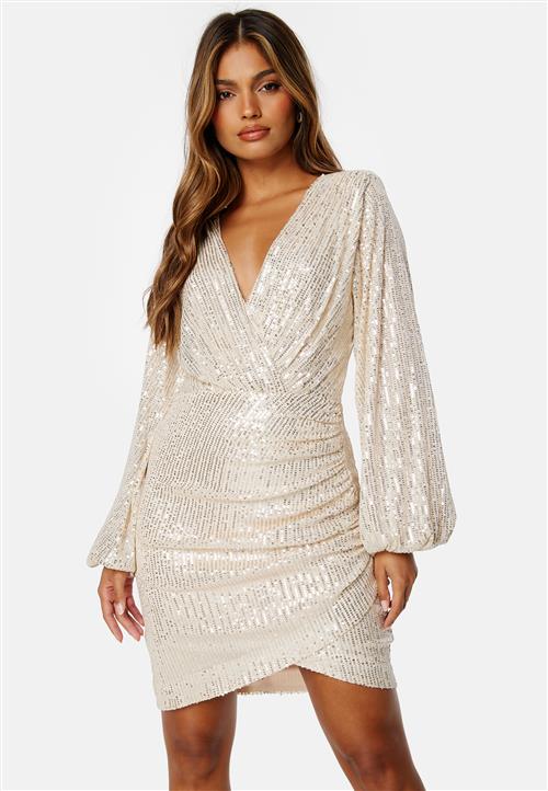 Bubbleroom Occasion Sequin Wrap Dress