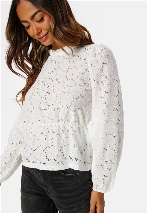 Pieces Janessa LS  Lace Top