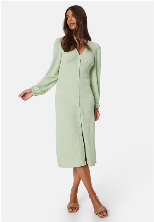 BUBBLEROOM Structure Button Midi Dress