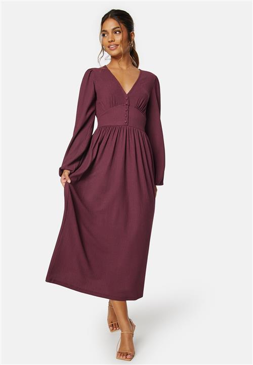 BUBBLEROOM Structure Button Midi Dress