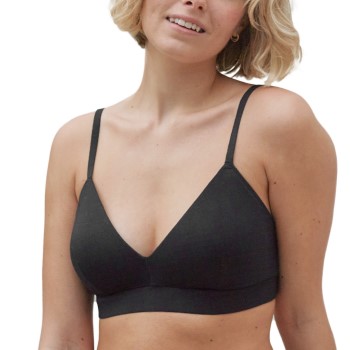 Pierre Robert Bh Organic Cotton Triangle Bra Sort økologisk bomuld Medium Dame