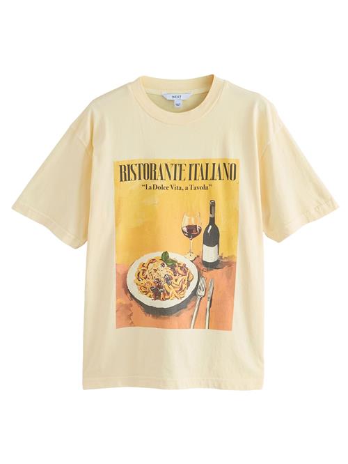 Next Oversized bluse  curry / pastelgul / mandarin / hvid