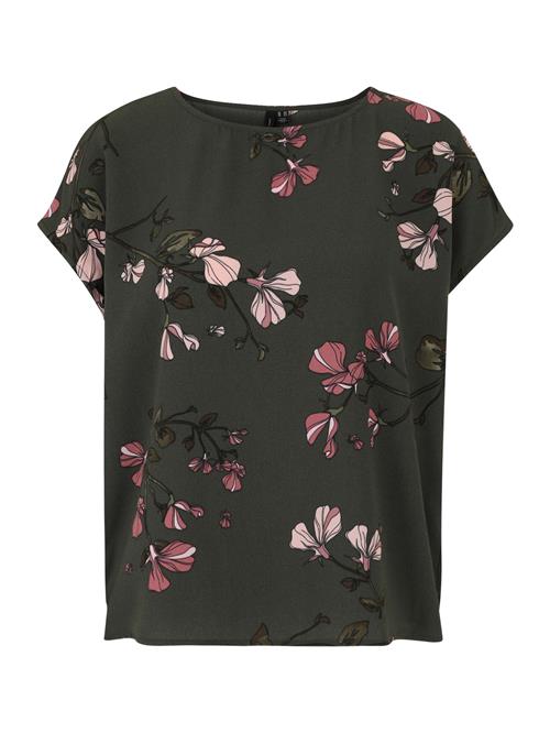 Vero Moda Petite Bluse 'VMNEWHALLIE'  antracit / oliven / gammelrosa / kirsebærsrød