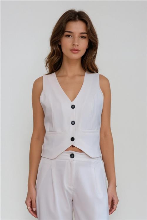 Natalie Vest - Lys Beige - XS - TeeShoppen