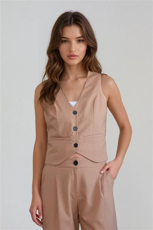 Natalie Vest - Lysebrun - XS - TeeShoppen