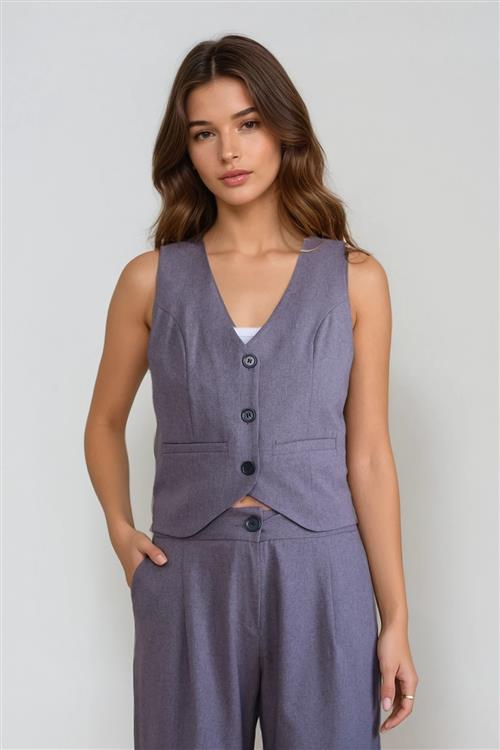 Natalie Vest - Mørkegrå - XS - TeeShoppen