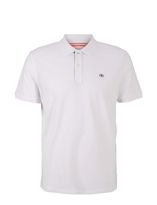 Se Basic Polo With Contrast Tom Tailor White ved Booztlet