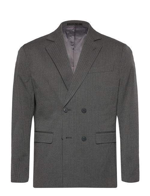 Se Cfbruce Pinstriped Relaxed Blazer Casual Friday Grey ved Booztlet