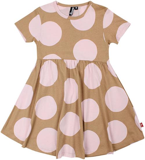 Danefæ Kjole - Danebasic Lollipop - Light Rose/Beige Big Dots