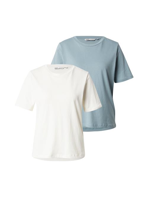 ONLY Shirts 'ONLONLY'  røgblå / hvid