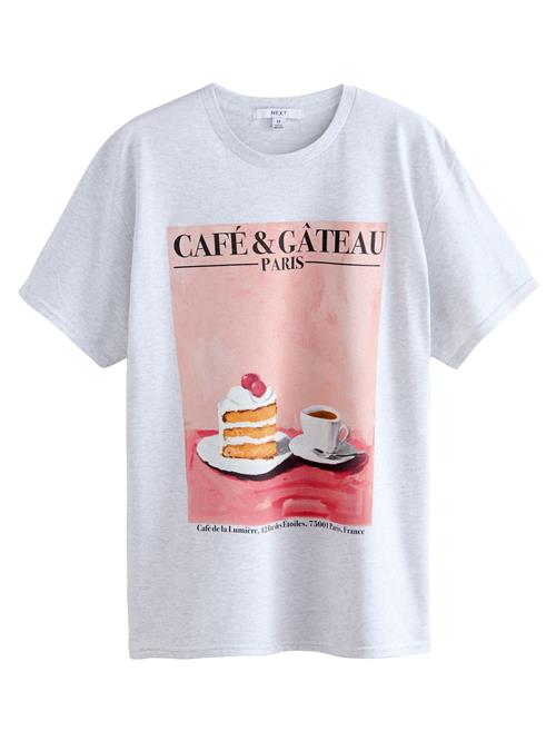 Next Shirts  grå-meleret / lyserød / magenta / hvid