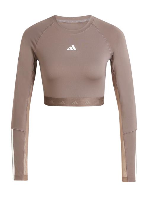 ADIDAS PERFORMANCE Funktionsbluse 'HYPERGLAM'  brun / hvid