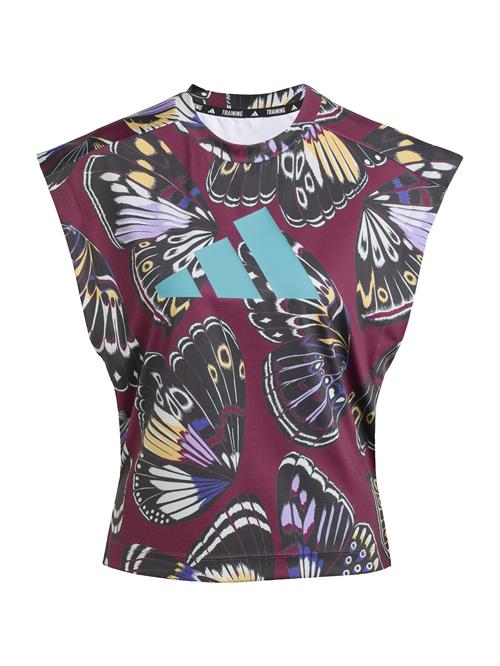 ADIDAS PERFORMANCE Funktionsbluse 'FARM'  lilla / merlot / sort / hvid