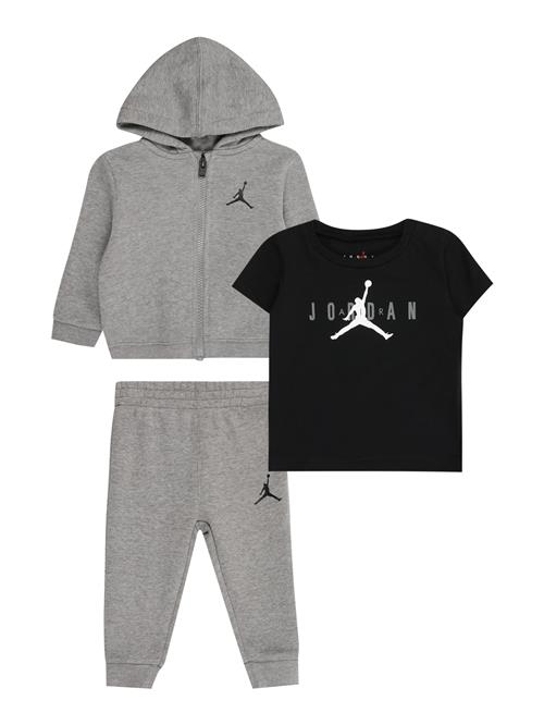 Jordan Sæt 'ESSENTIALS'  grå-meleret / sort / hvid