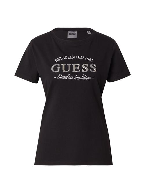 GUESS Funktionsbluse 'NINA'  sort / sølv / hvid