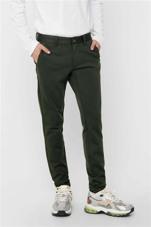 Mark Pants - Mørkegrøn (mønstrede) - Herre - 30/32 - Only & Sons
