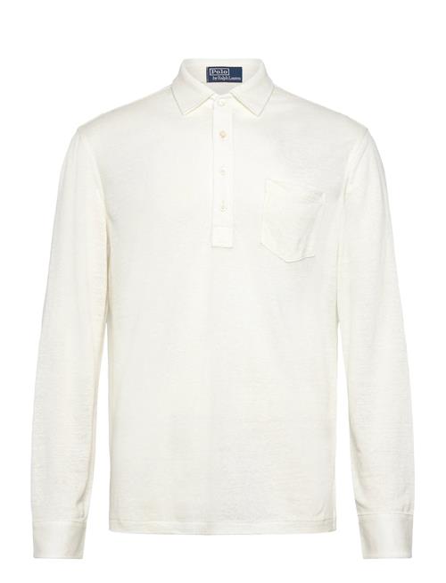 Linen Pique-Lsl-Psh Polo Ralph Lauren White