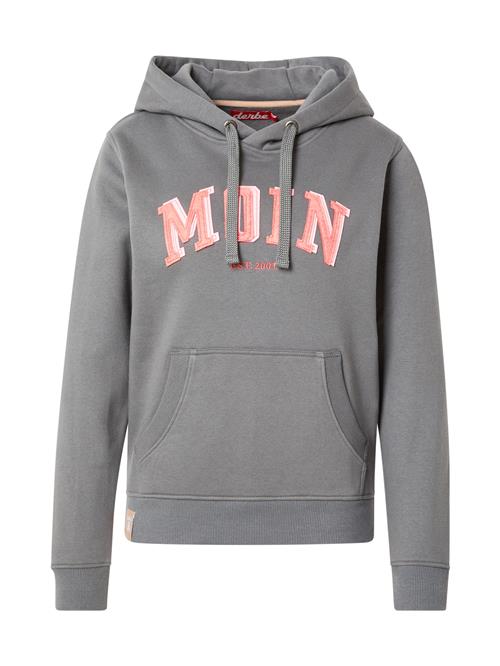 Derbe Sweatshirt 'MoinMoin'  mørkegrå / lyserød / hindbær