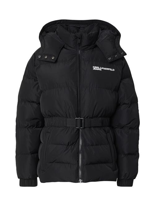KARL LAGERFELD JEANS Overgangsjakke  sort / hvid