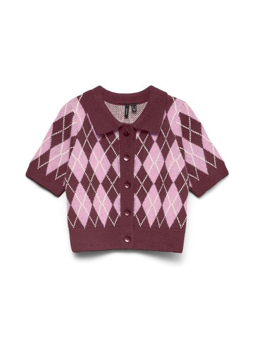 VERO MODA Cardigan 'VMSally'  lyserød / burgunder / uldhvid
