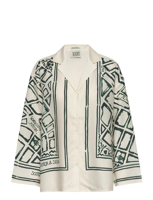 Over D Placed Print Shirt Scotch & Soda Cream