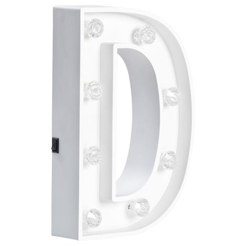 JOX Letter Light D White One Size    One Size  Unisex