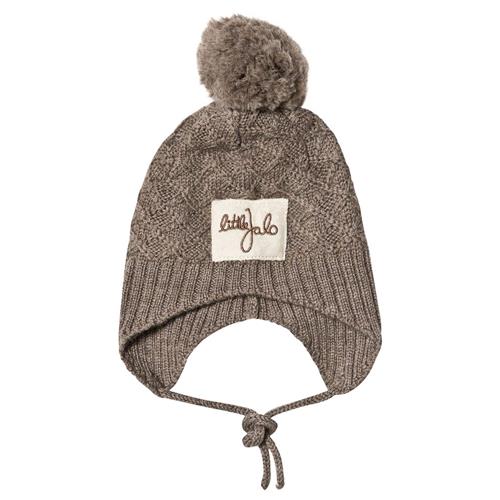Little Jalo Strikket Hat Wood Brown 44/46 cm  Brun  44/46 cm  Unisex