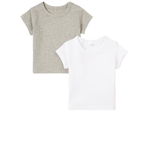 A Happy Brand 2-pak T-shirter Gråmelerede 62/68 cm  Grå  62/68 cm  Unisex