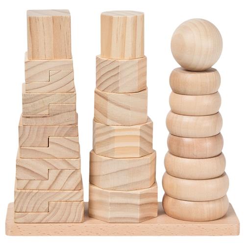 Wood Little Shapes Stak Legetøj 2-4 Y      Unisex