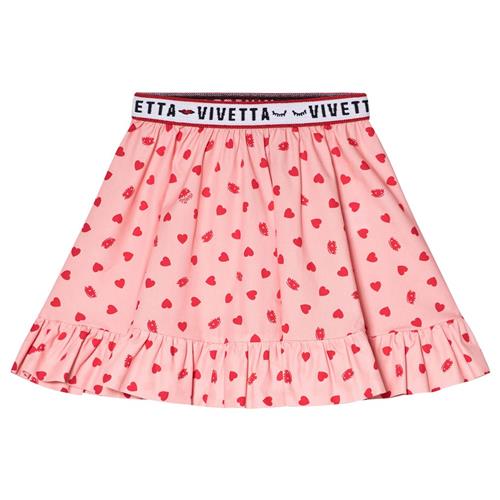 Vivetta Heart and Eye Print Branded Waistband Skirt 2 Y    2 år  kvinde