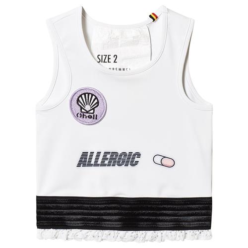 Caroline Bosmans Tank Top med Broderi White Allergic 2 Y    2 år  kvinde