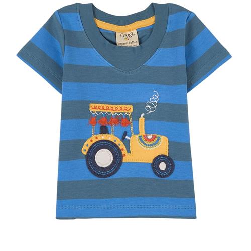 Frugi Tractor T-shirt Blå 0-3 months    0-3 måneder  mand