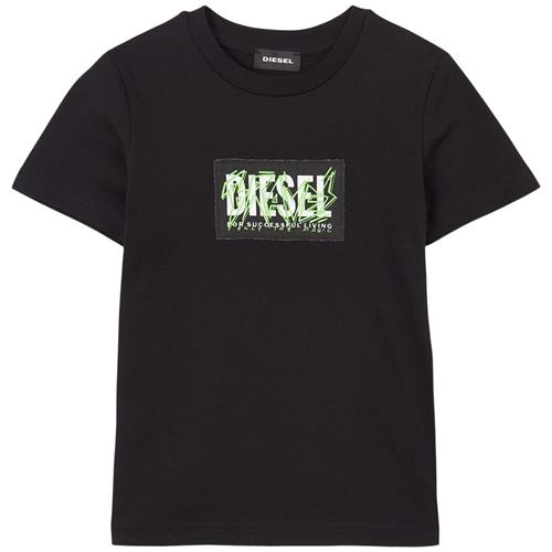 Diesel Logo T-shirt Sort 4 Y  Sort  4 år  Unisex
