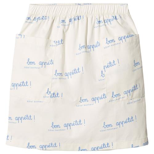 Tinycottons Bon Appétit Nederdel Off White/Light Cerulean Blue 4 Y    4 år  kvinde