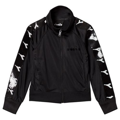 Diadora Logo Sweatshirt Sort 10 Y    10 år  kvinde