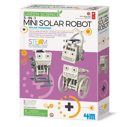 4M Green Science, 3 in 1 Mini Solar Robot 6-10 Y      Unisex