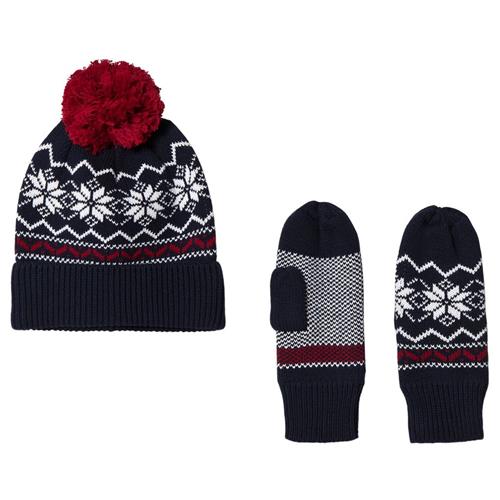 Kuling Holmenkollen Hat Og Vanter Sæt Navyblå 46/48 cm    46/48 cm  Unisex