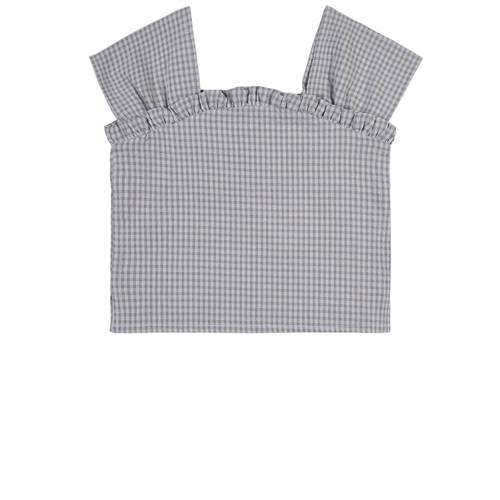 Jellymade Seashell Check Top Blå 4 Y    4 år  kvinde