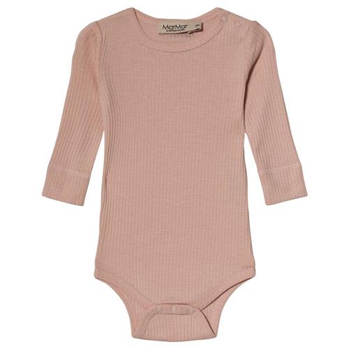 MarMar Copenhagen Rib Babybody Lyserød 9 Months  Lyserød  9 måneder  Unisex