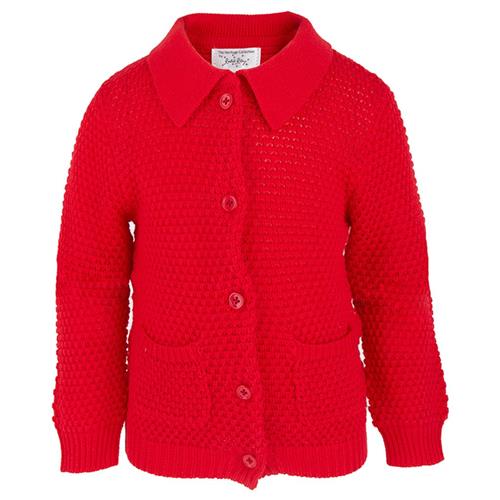 Rachel Riley Collared Cardigan Red 6 months    6 måneder  mand