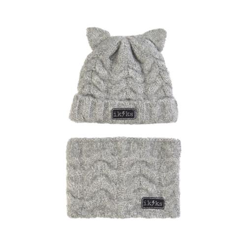 IKKS Scarf Beanie Sæt Grå 1-3 months    1-3 måneder  kvinde