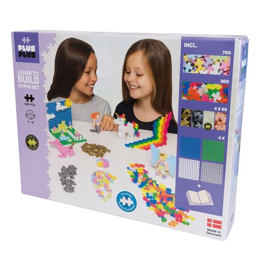 Plus-Plus 1200-stykke Plus-Plus® Glow in The Dark Learn To Build Super Byggesæt 6-10 Y      Unisex