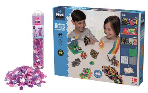Plus-Plus 1200-stykke Plus-Plus® Glow in The Dark Learn To Build Super Byggesæt One Size  Lilla  One Size  Unisex