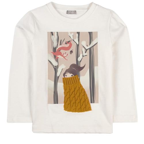 Il Gufo Snow Scene T-shirt Hvid 12 Y  Hvid  12 år  kvinde
